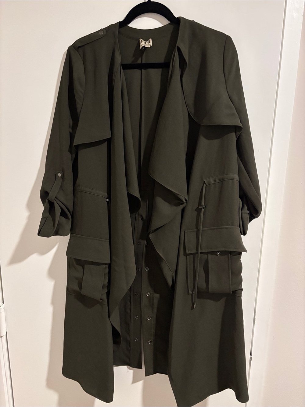 Haute Hippie Olive Green Utility Drape Jacket